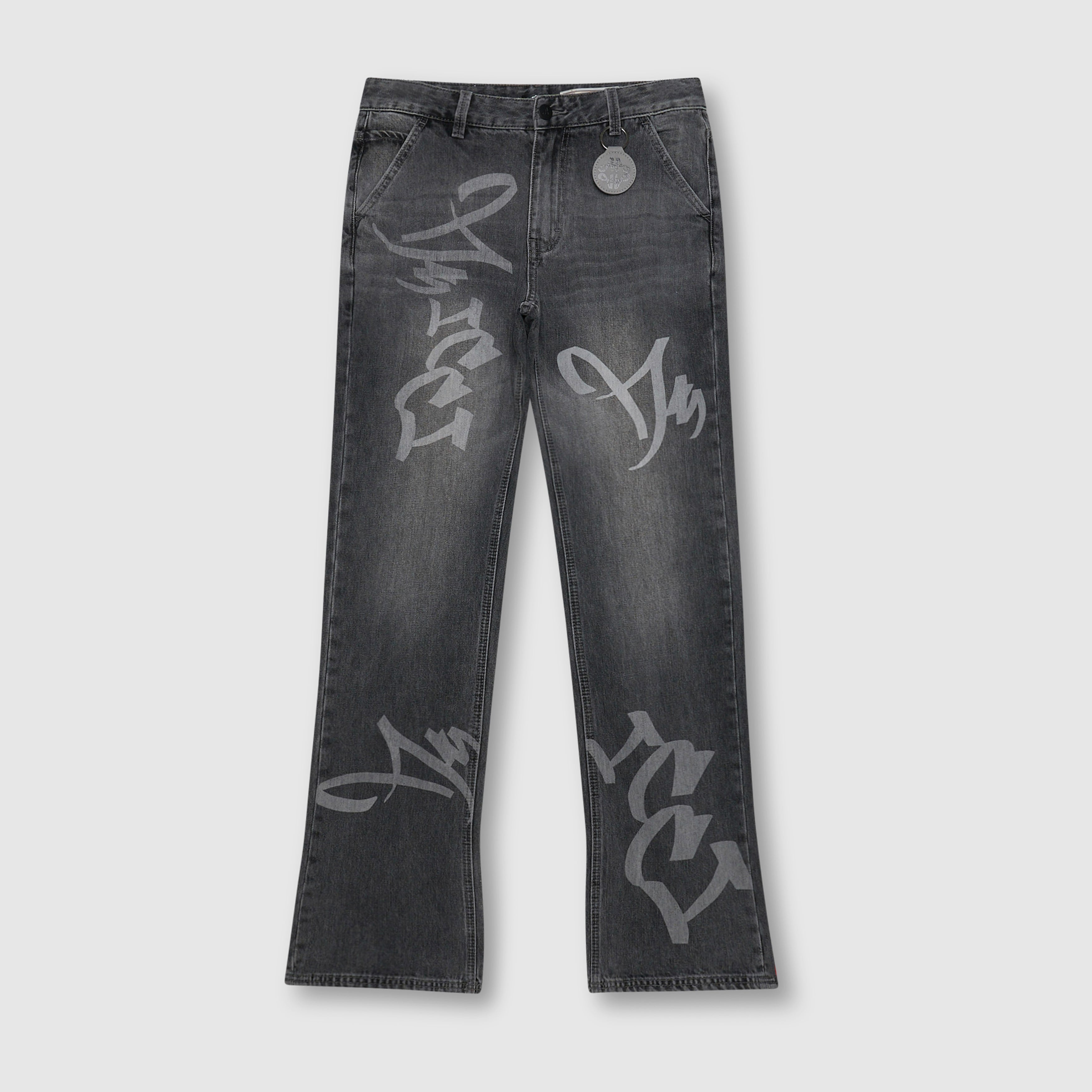 Ettore Hellgraue Flare-Jeans