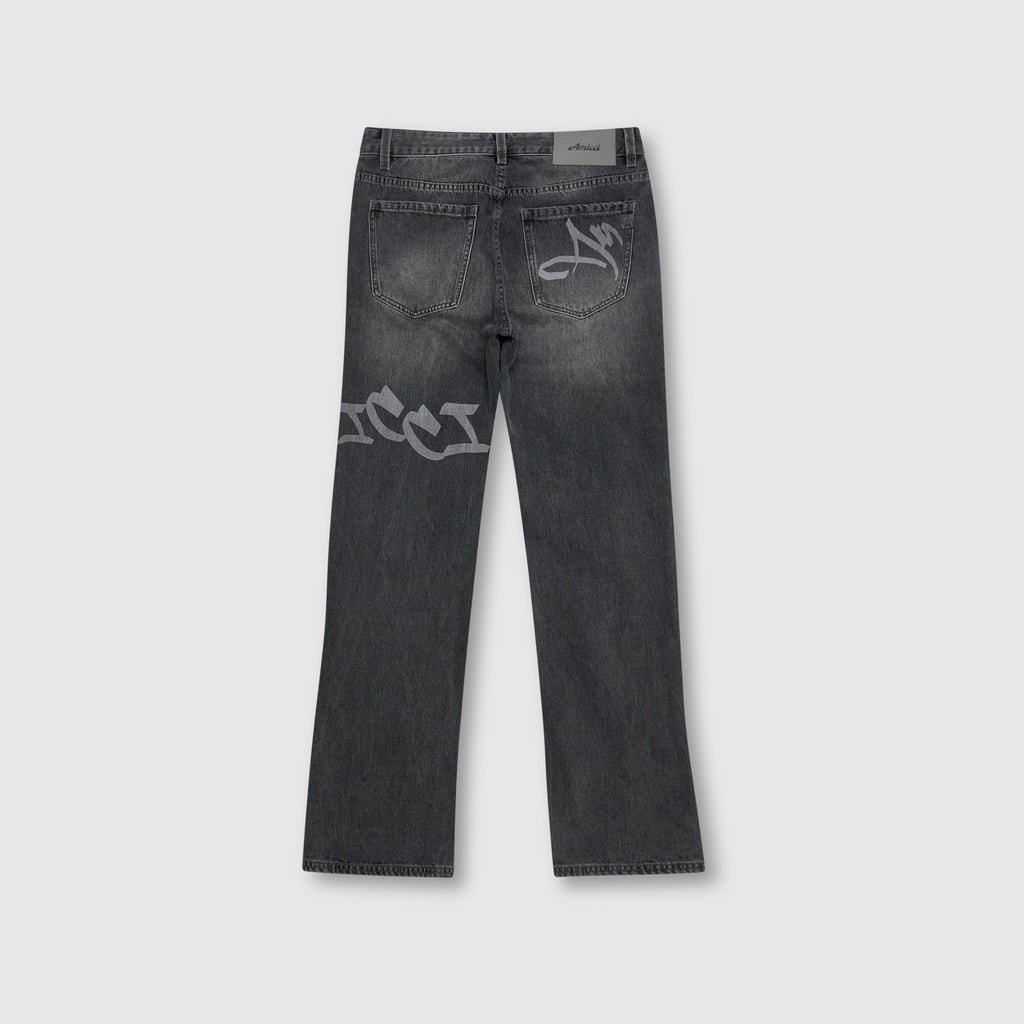 Ettore Hellgraue Flare-Jeans