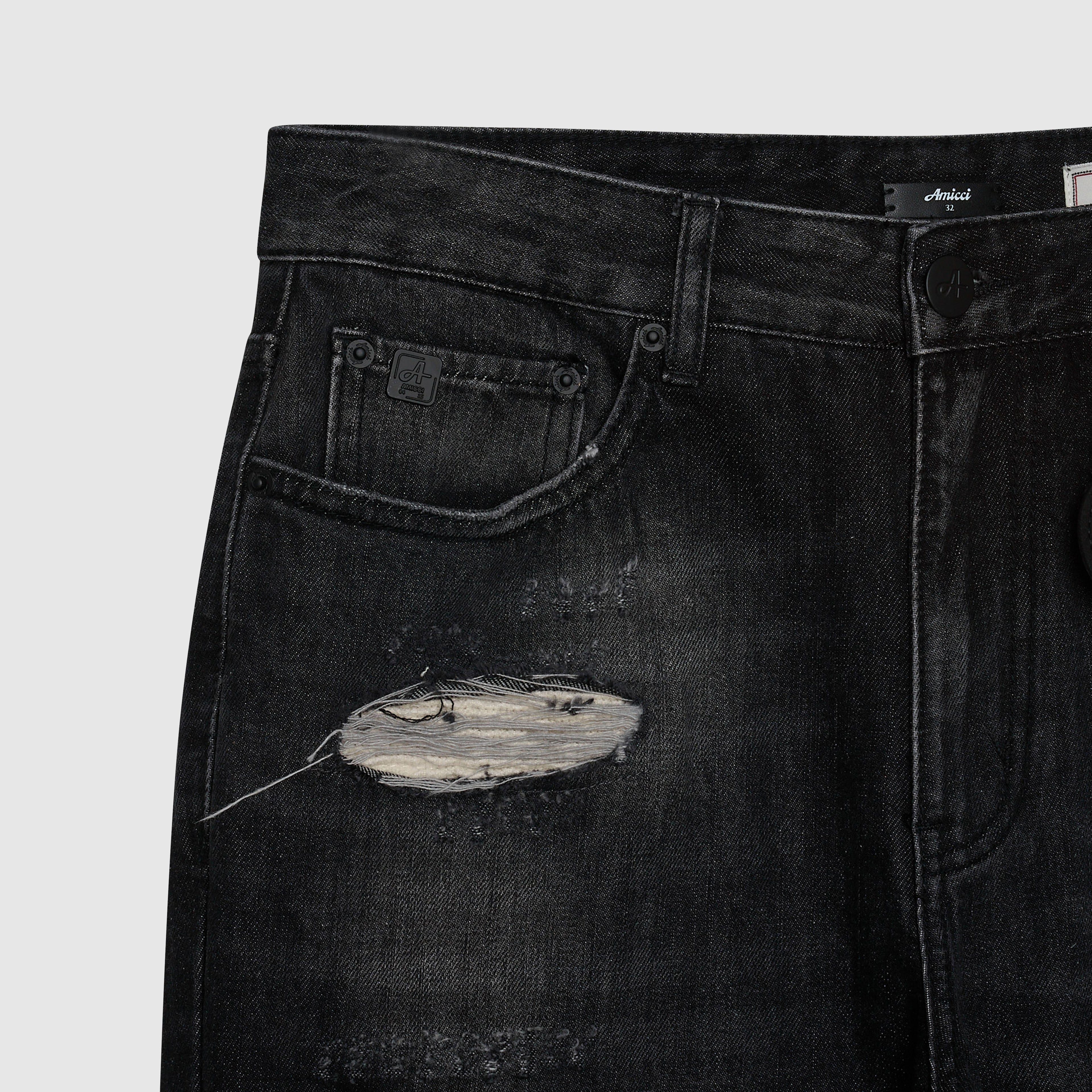 Jeans de campana negros Trivoni