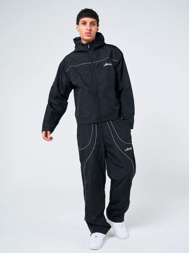 Carson Black Windbreaker