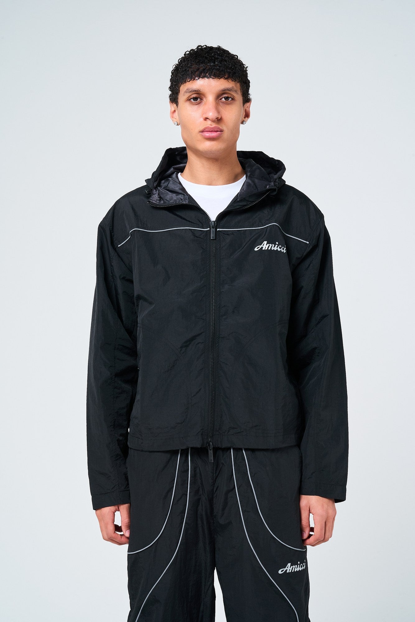 Carson Black Windbreaker