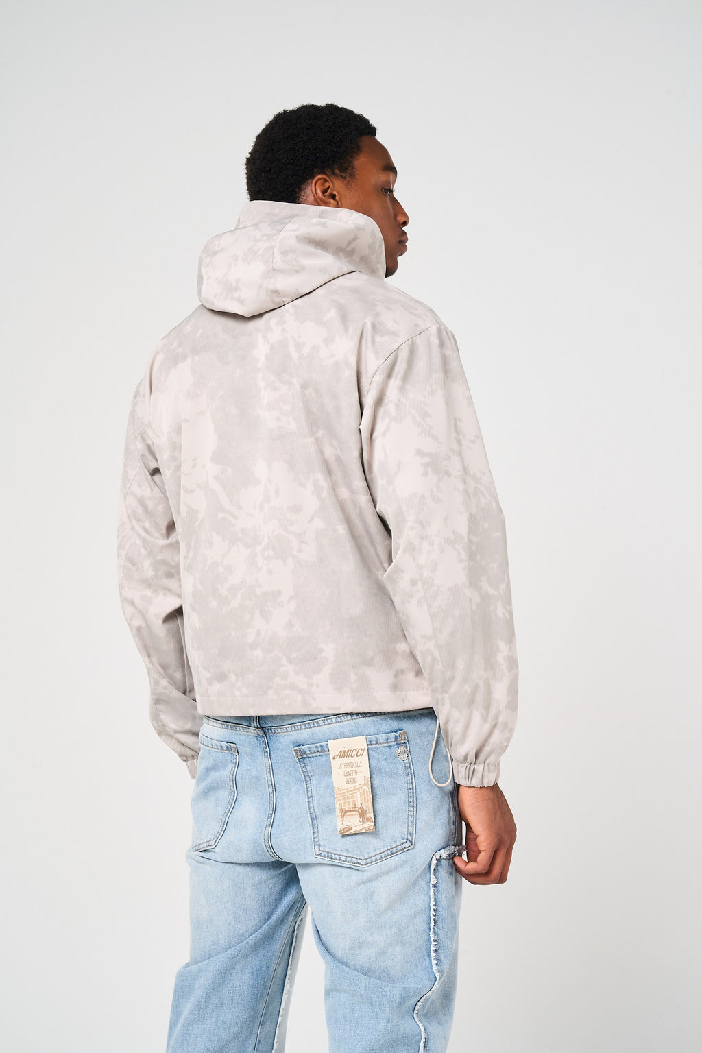 Bowery Beige Zipped Windbreaker