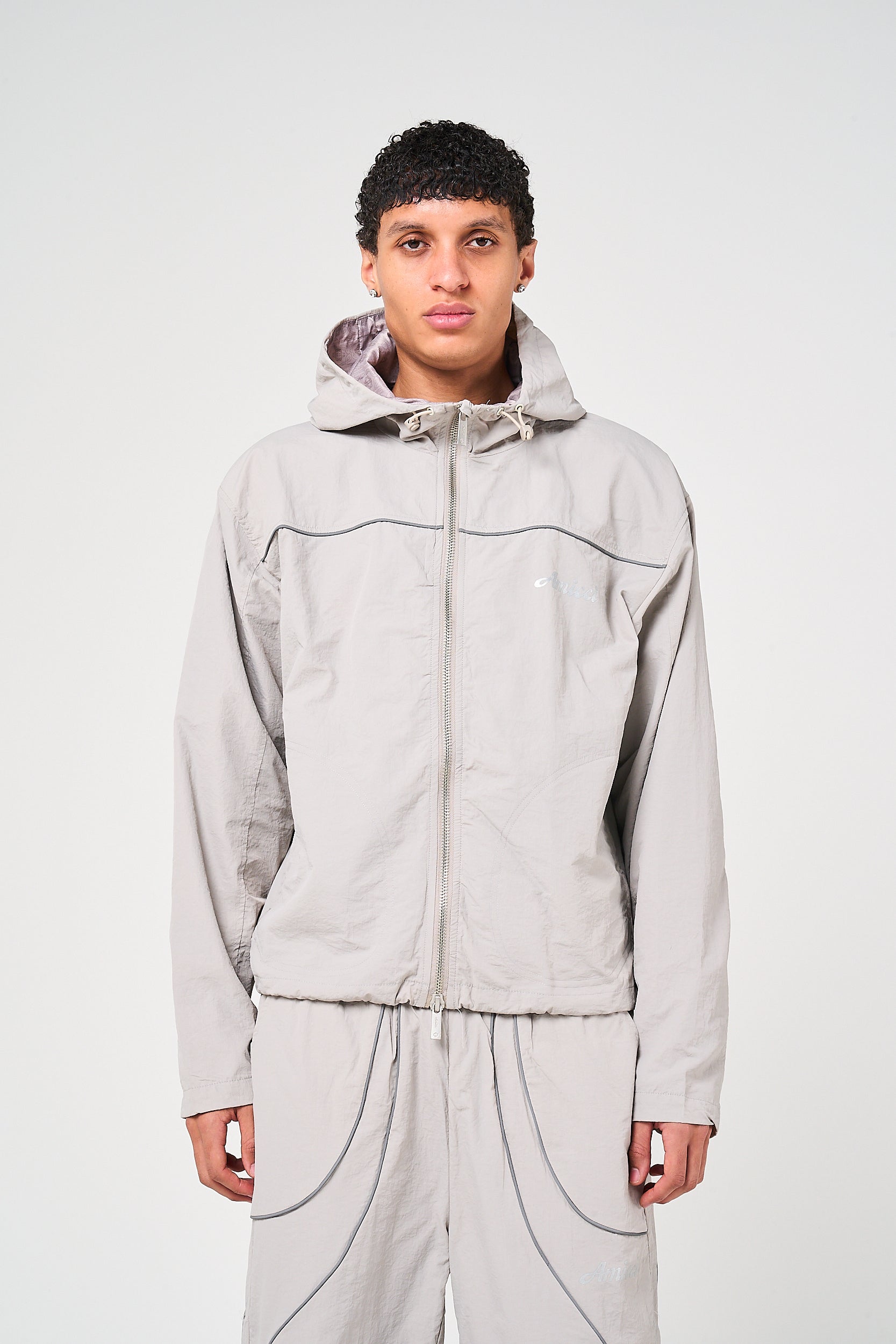 Carson Grey Windbreaker