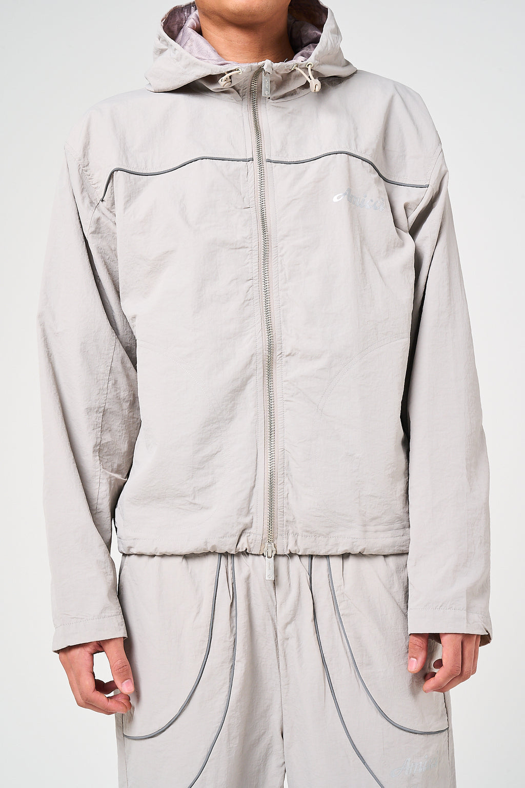 Carson Grey Windbreaker