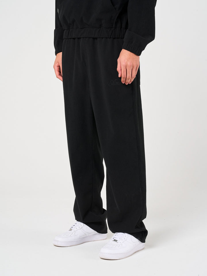 Cylinder Black Needlecord Jogger