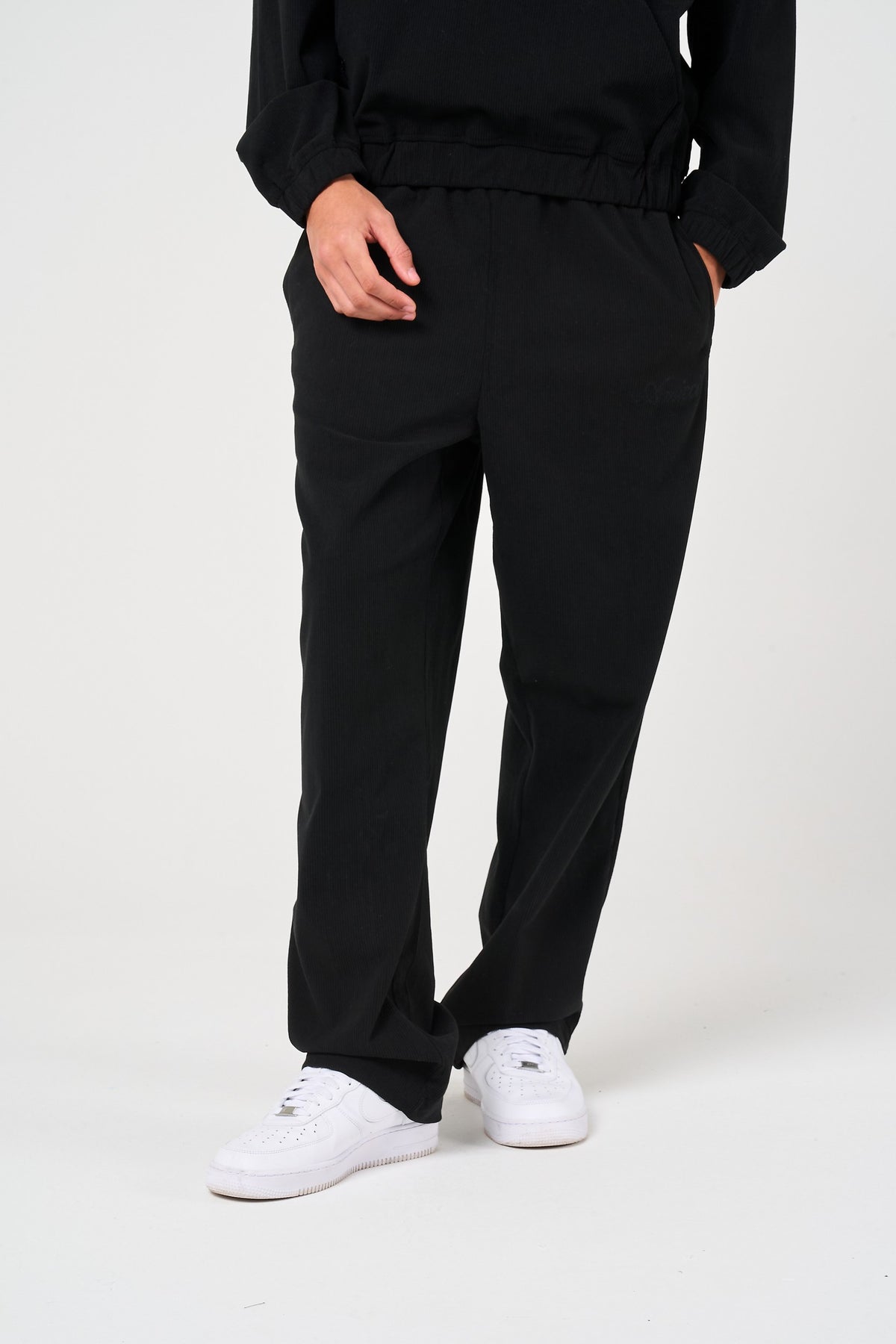 Cylinder Black Needlecord Jogger