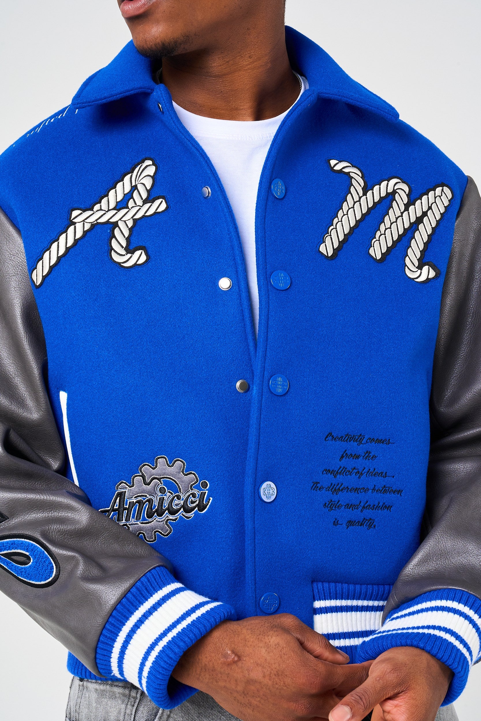 Amicci スタジャン Lサイズ Taras Navy Varsity Jacket – Amicci