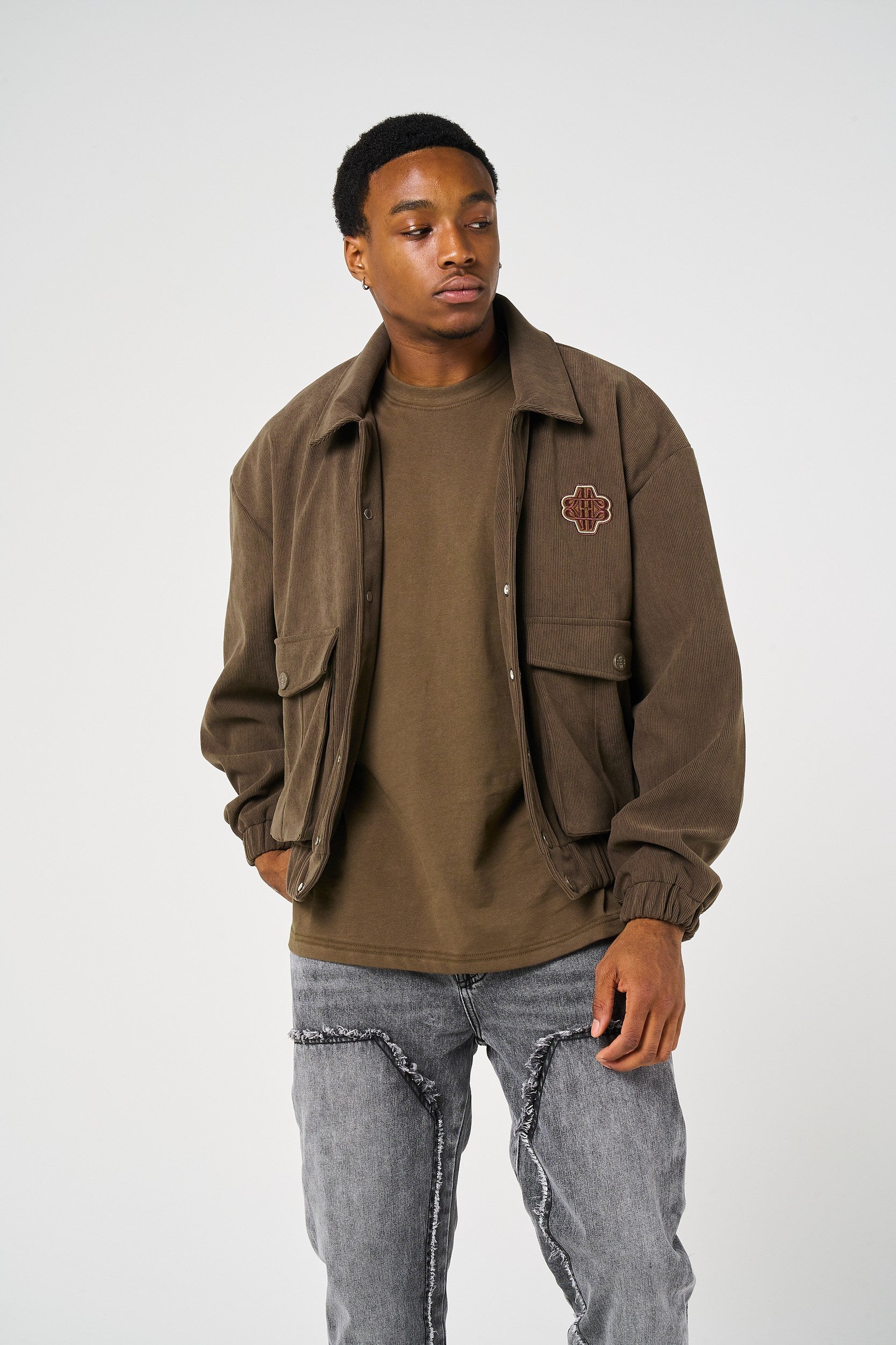 Tatum Brown Needle Cord Jacket