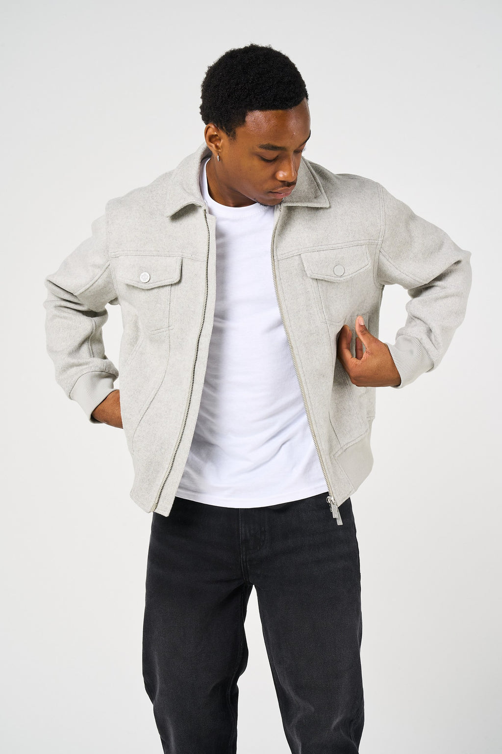 Varick Sherpa Collared Jacket