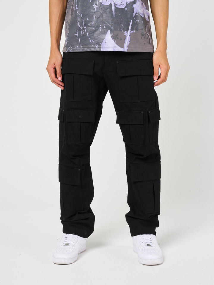 Terron Zwarte Zware Broek met Zakken