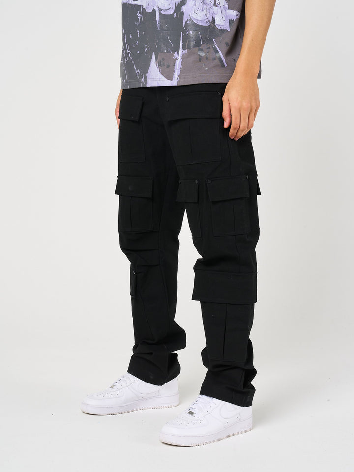 Terron Zwarte Zware Broek met Zakken
