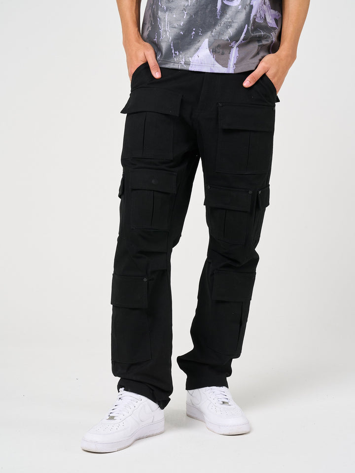 Terron Zwarte Zware Broek met Zakken