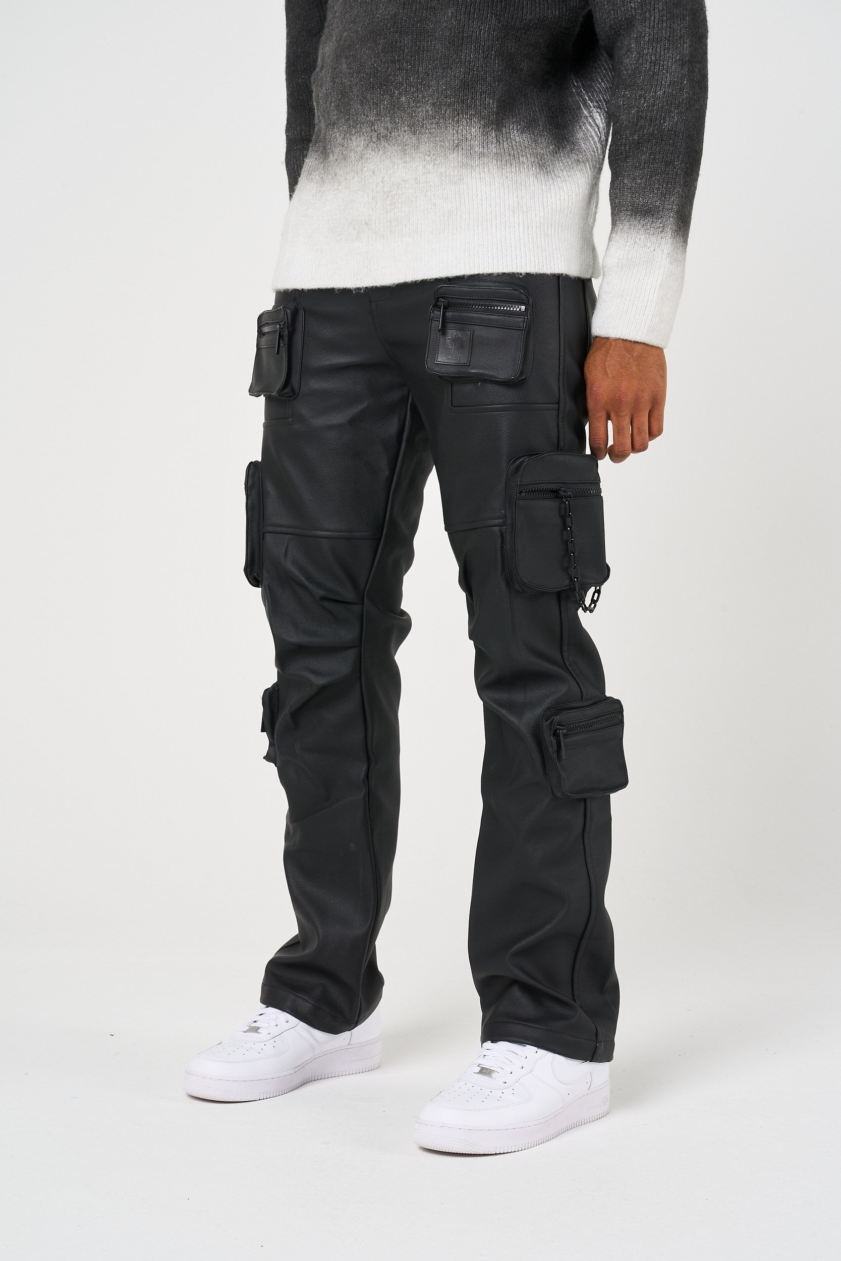 Valenci Leather Cargo Pants