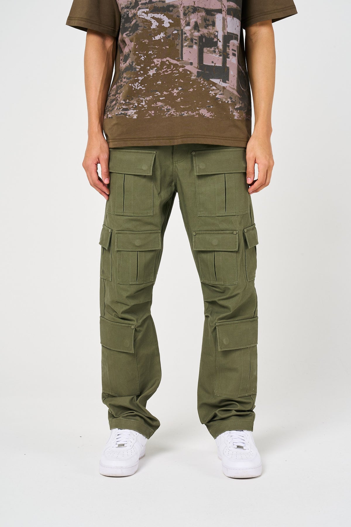 Terron Olivgrüne Schwere Taschenhose