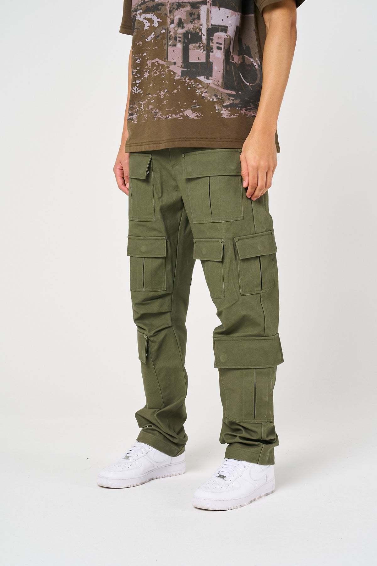 Terron Olivgrüne Schwere Taschenhose