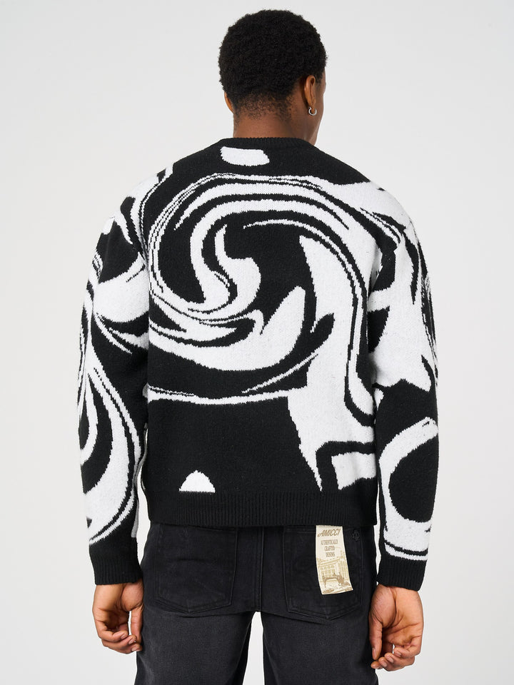 Pierce Black Knitted Sweatshirt