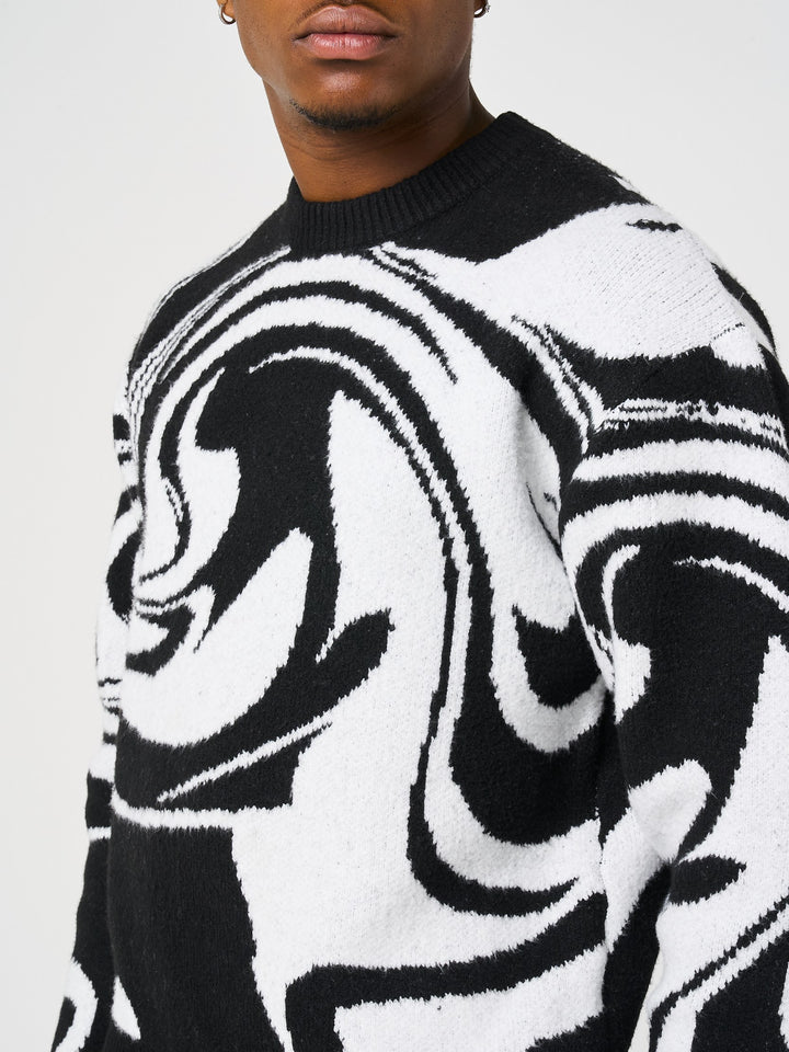 Pierce Black Knitted Sweatshirt