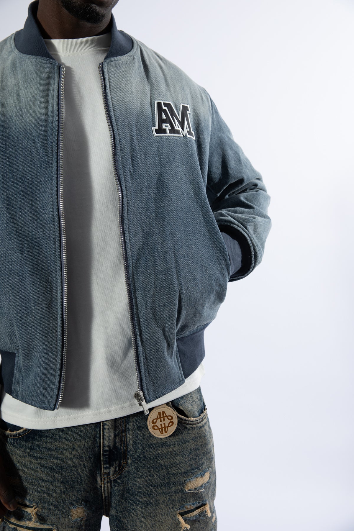 Idalia Denim Bomberjacke Blau