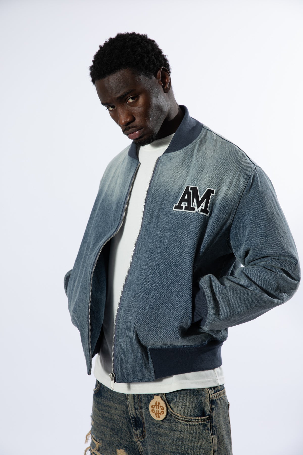 Idalia Denim Bomberjacke Blau