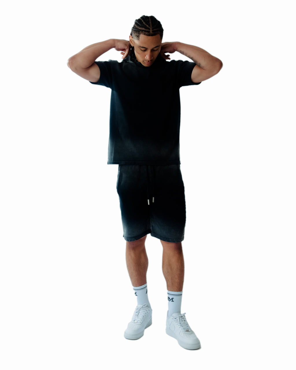 Shorts noirs lavés Levanto