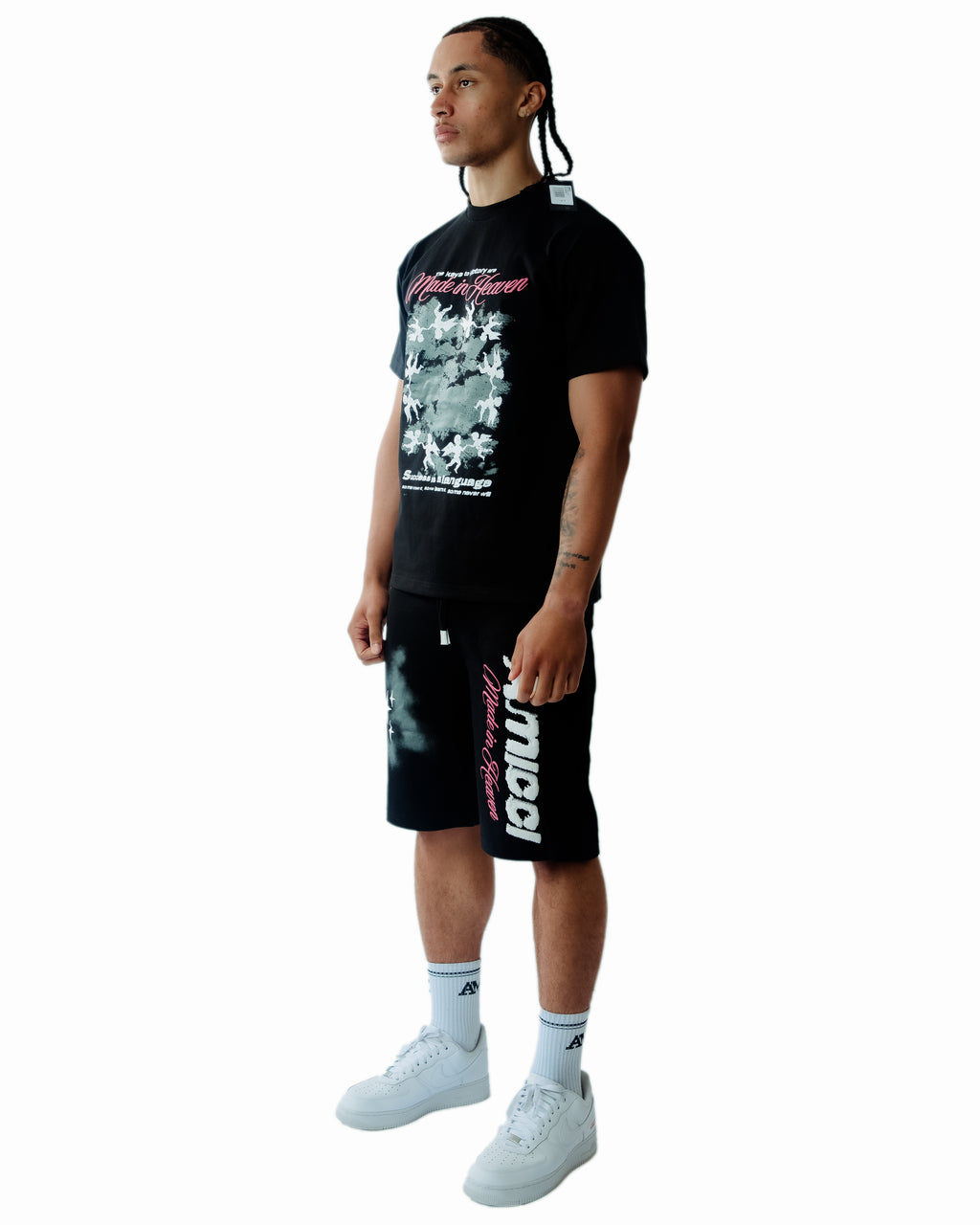 Angeli Grafische Korte Zwarte