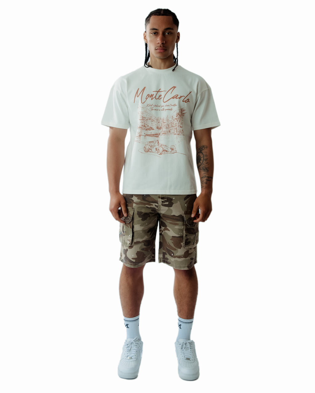 Flavio Beige Camo Shorts