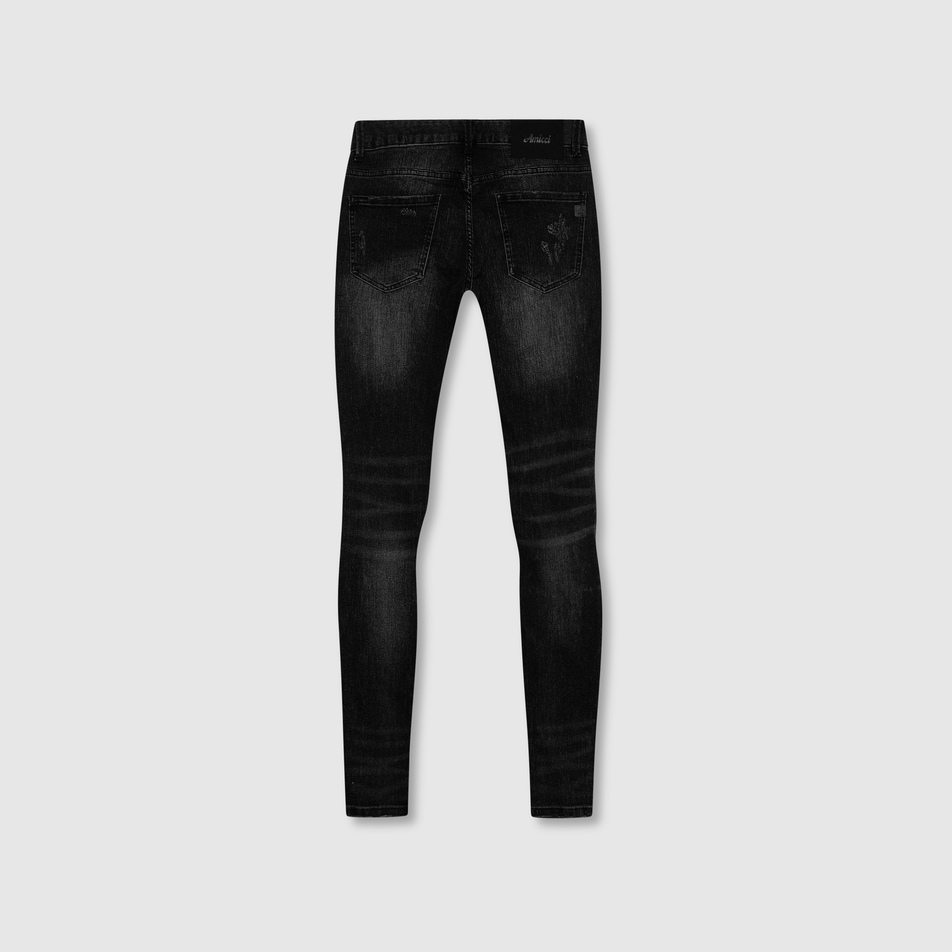 Rocco Jean skinny noir déchiré lourd