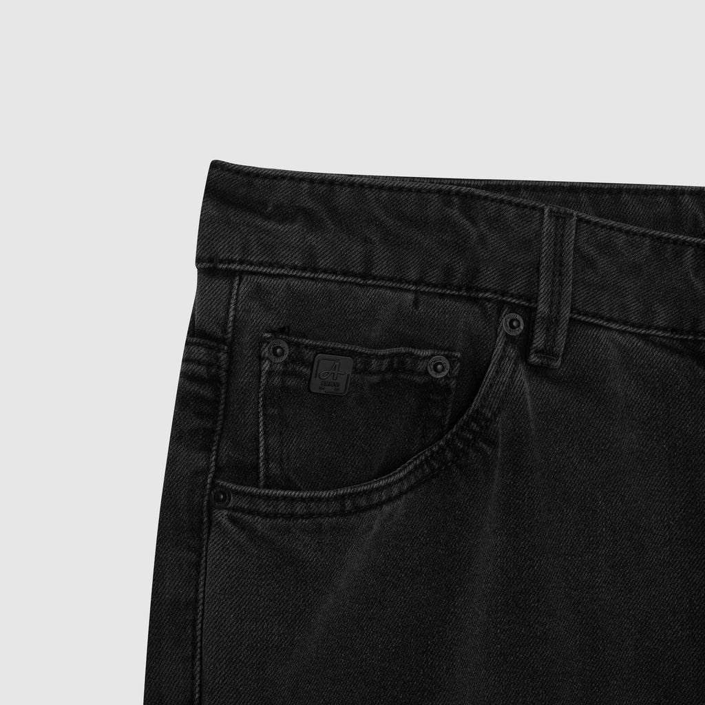 Jeans Panelados Lavados Negros Knox