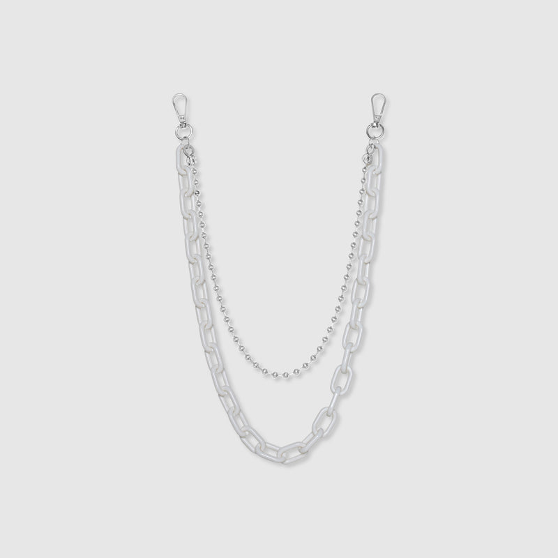 Collar de cadena blanca