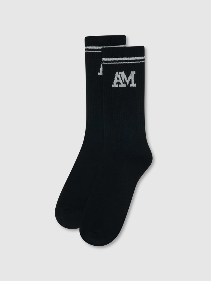 Schwarze Socken mit Emblem-Logo