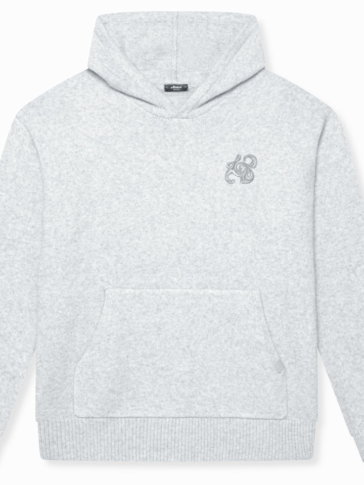 Amos Grey Knitted Hoodie