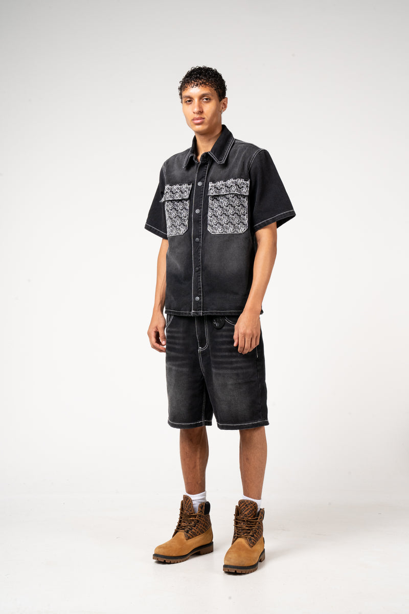 Keshi Denim Shirt Zwart