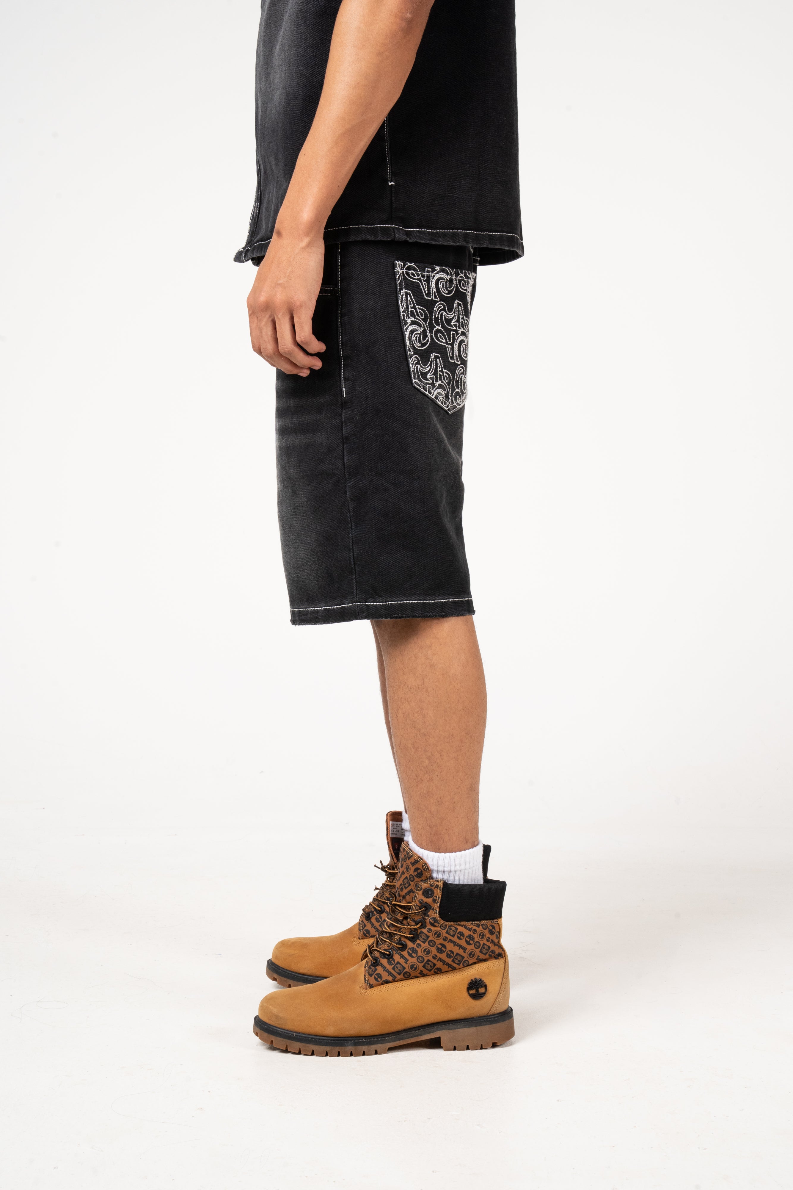 Keshi Denim Shorts Black