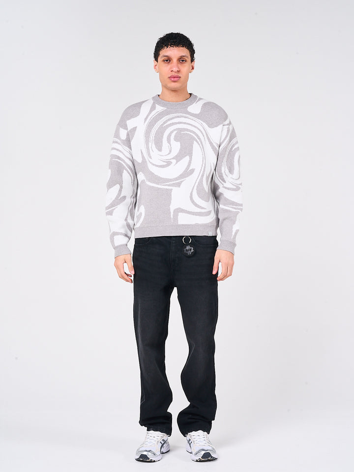 Pierce grijs gebreid sweatshirt