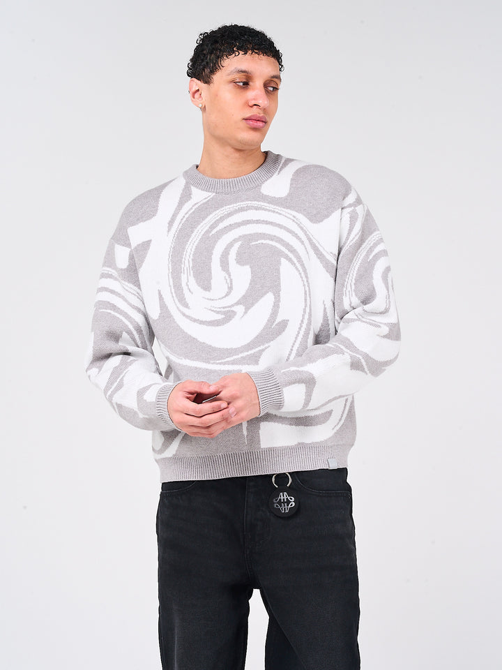 Pierce grijs gebreid sweatshirt