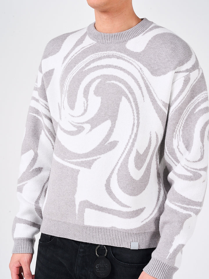 Pierce grijs gebreid sweatshirt