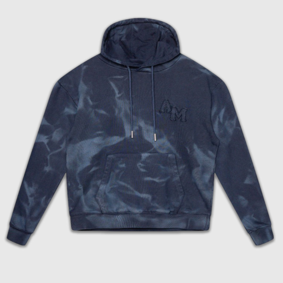 Rezaro Gewaschener Hoodie Marineblau