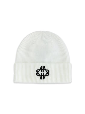 Bonnet en tricot avec emblème duveteux