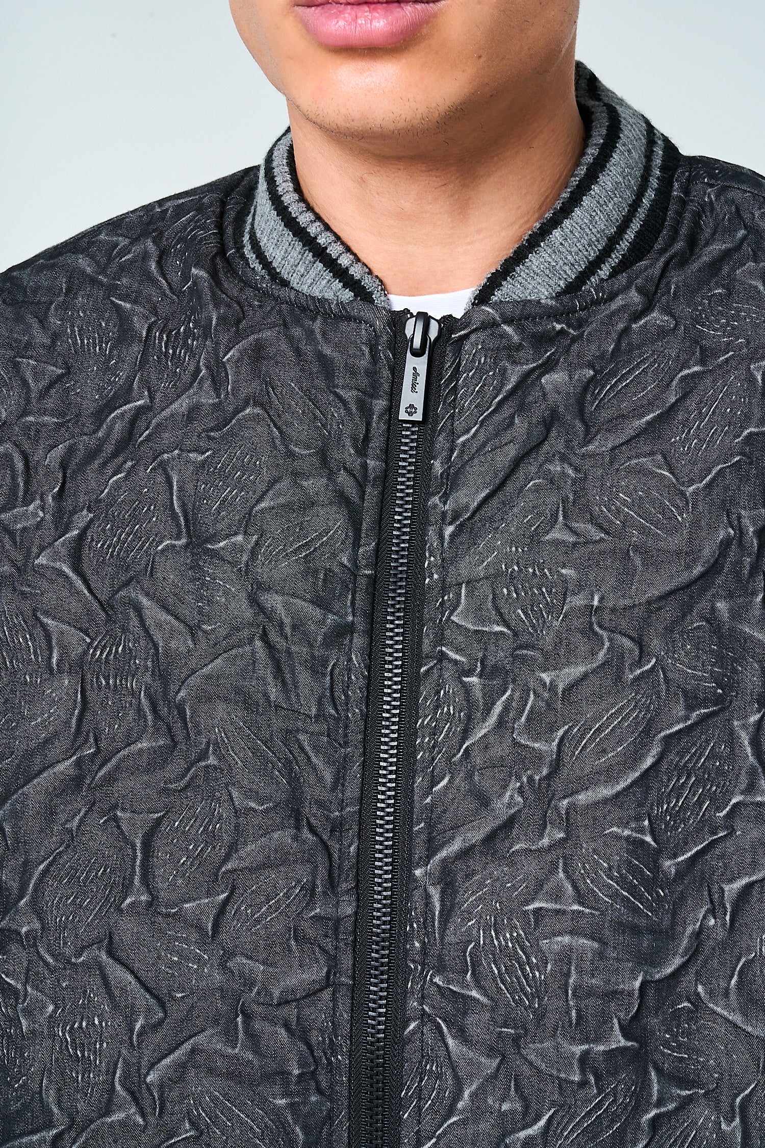 Fonsie Textured Bomber Jacket