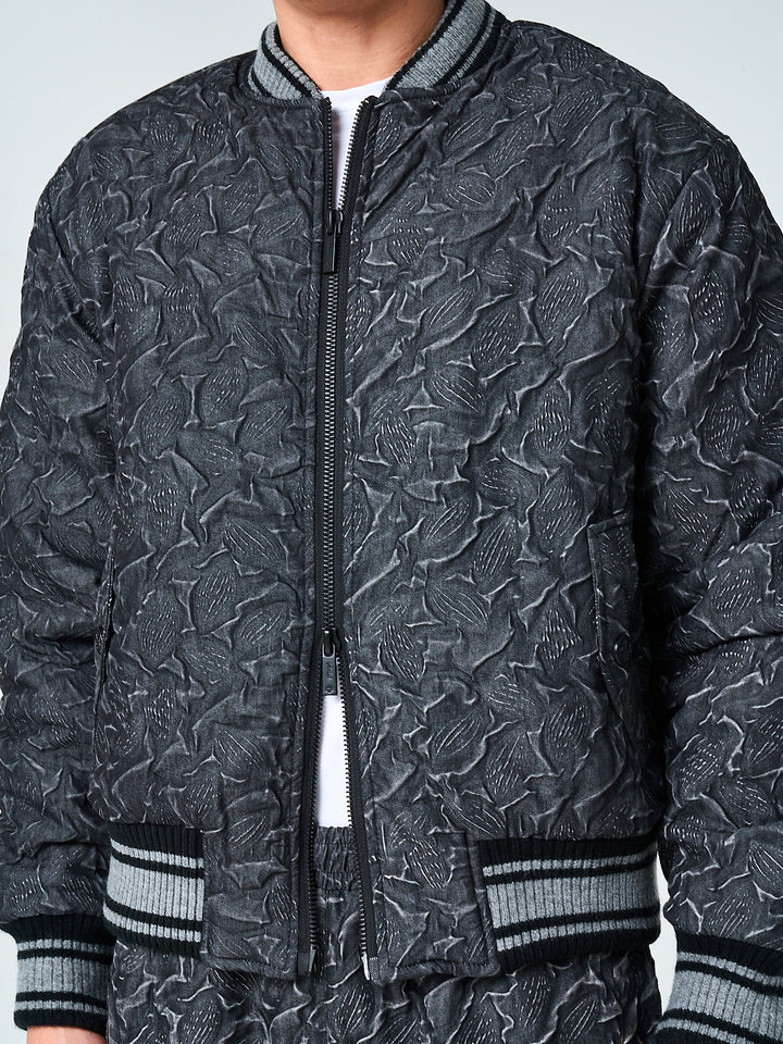 Fonsie Textured Bomber Jacket