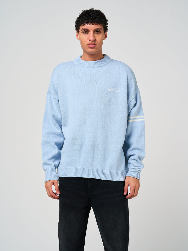 Nantes Long Sleeve Blue Knitted T Shirt