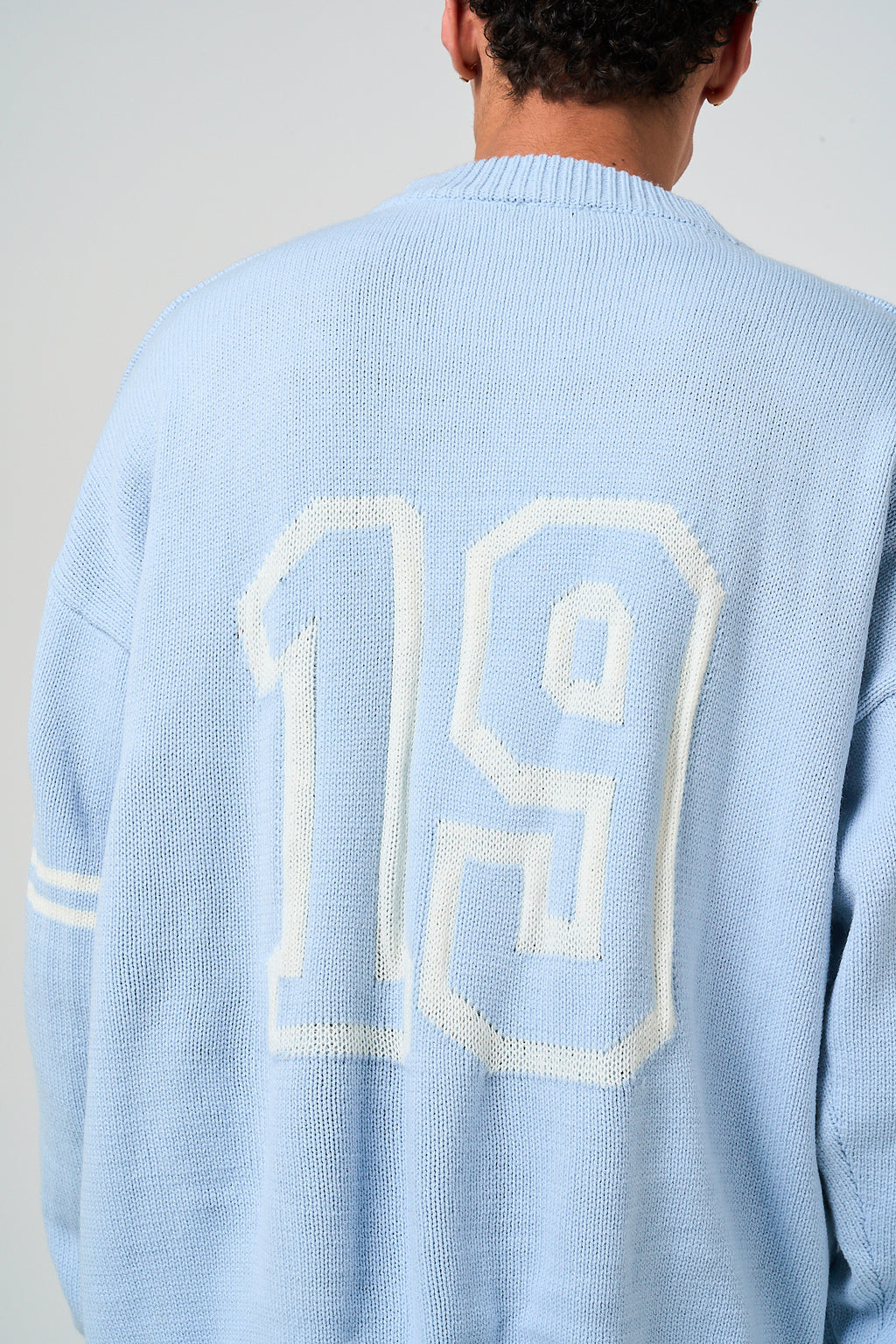 Nantes Long Sleeve Blue Knitted T Shirt