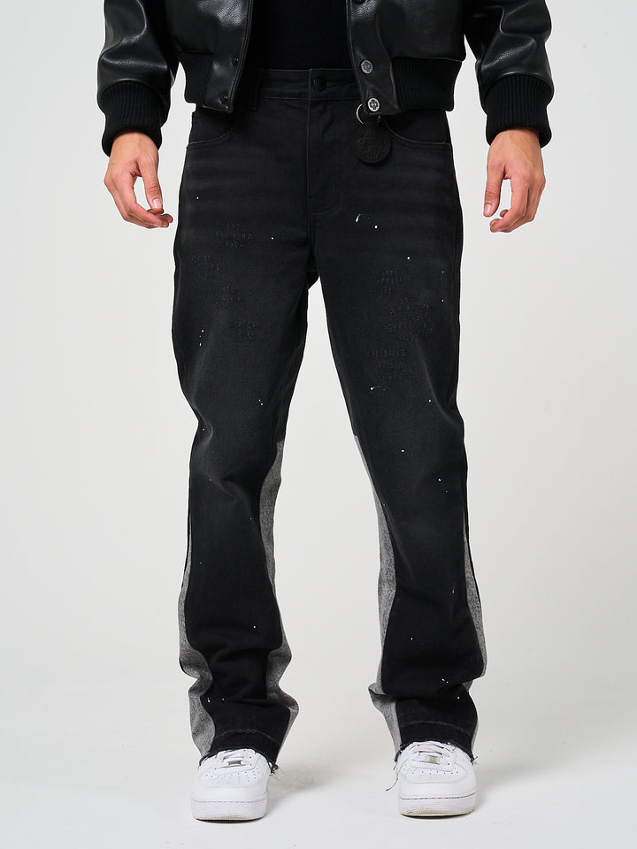 Maranello Schwarzer Flare-Denim