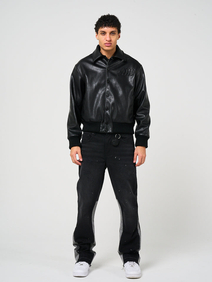 Fulton Leather Varsity Jacket