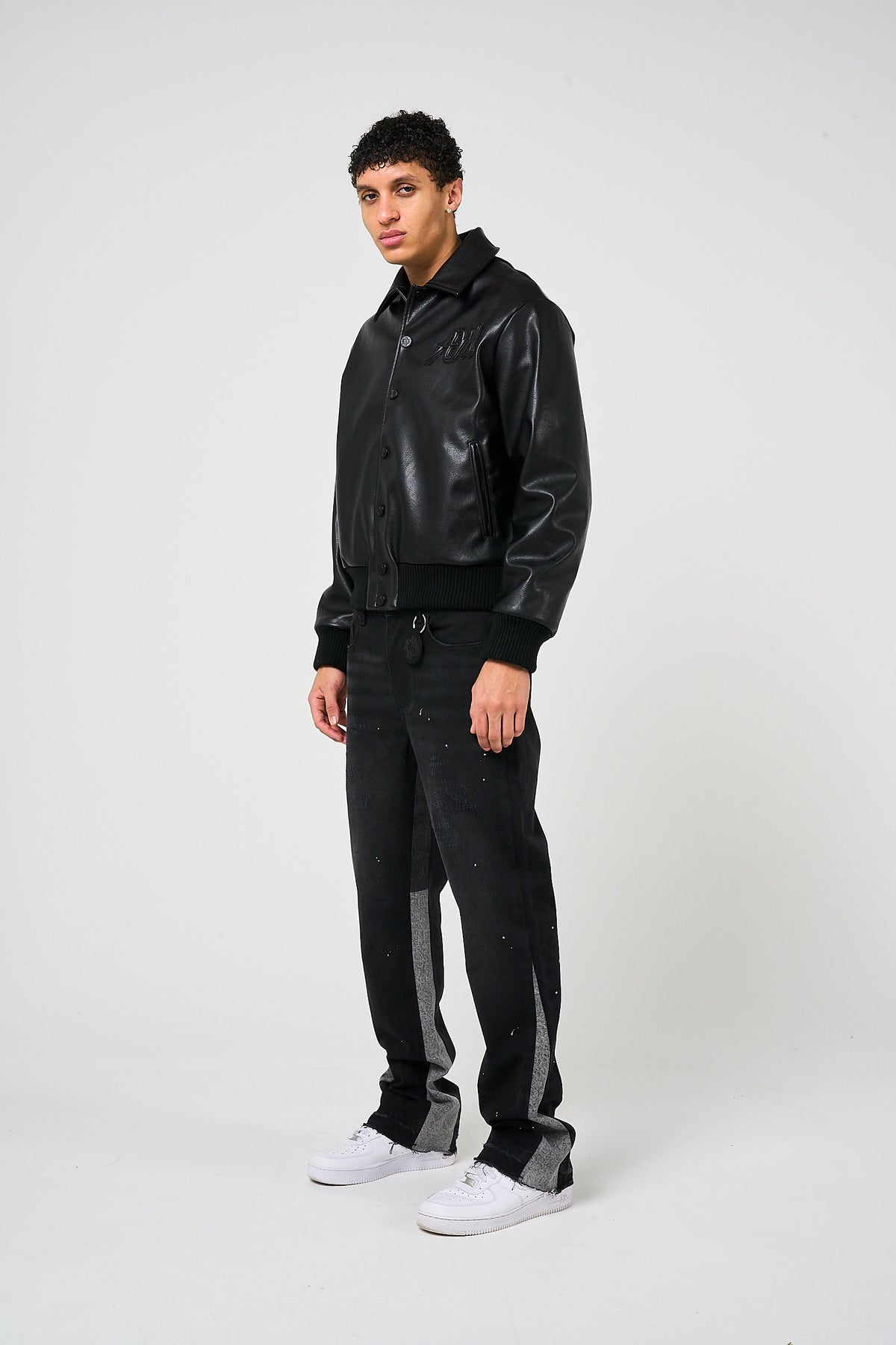 Fulton Leren Varsityjack