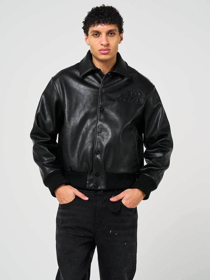 Fulton Leather Varsity Jacket