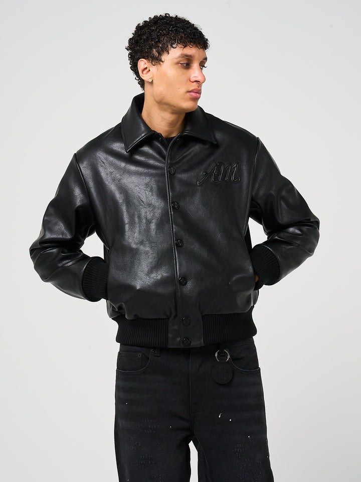 Fulton Leather Varsity Jacket