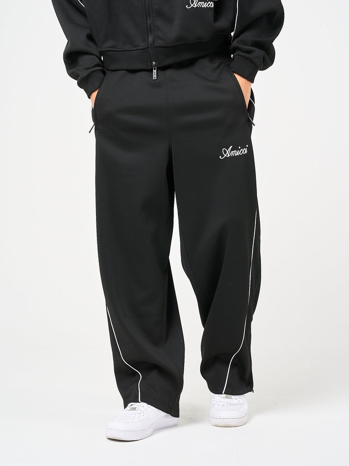 Bleecker zwarte joggingbroek met rits