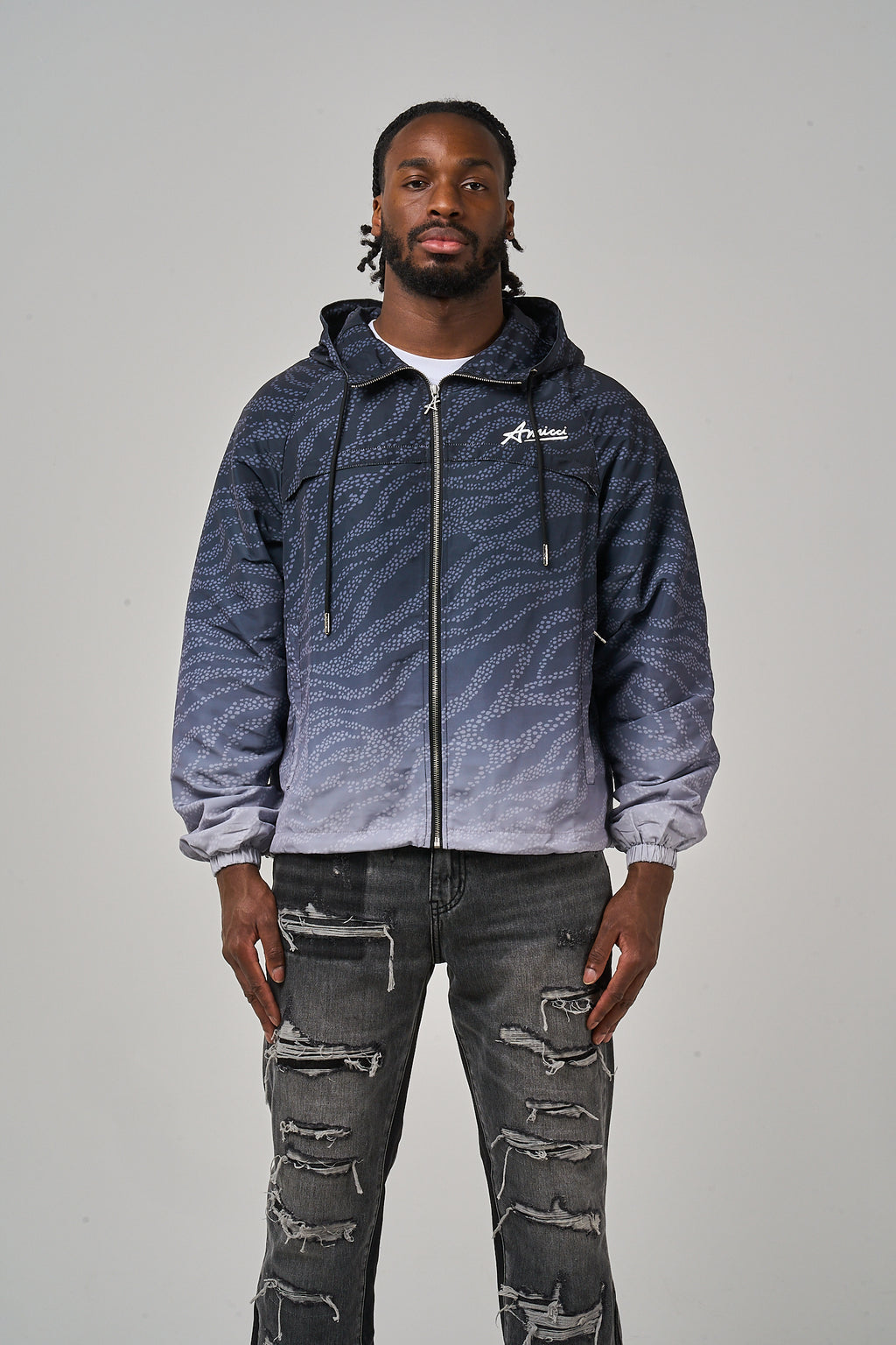 Luciano windjack zwart