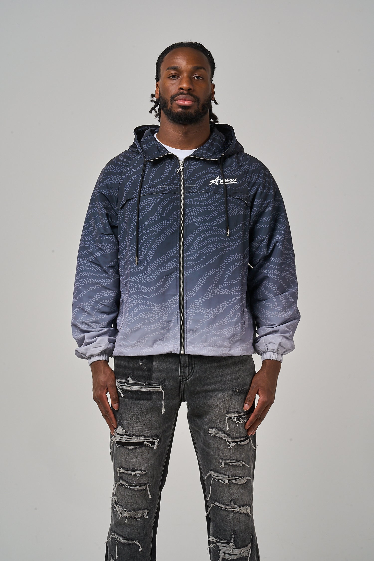 Luciano windjack zwart